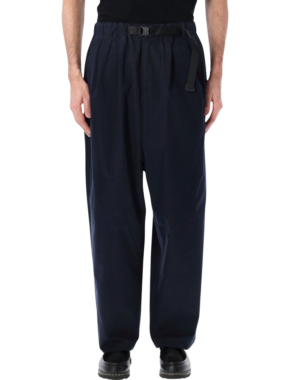 Comme des Garçons Cotton Chino Trousers Adjustable Belt Zwart
