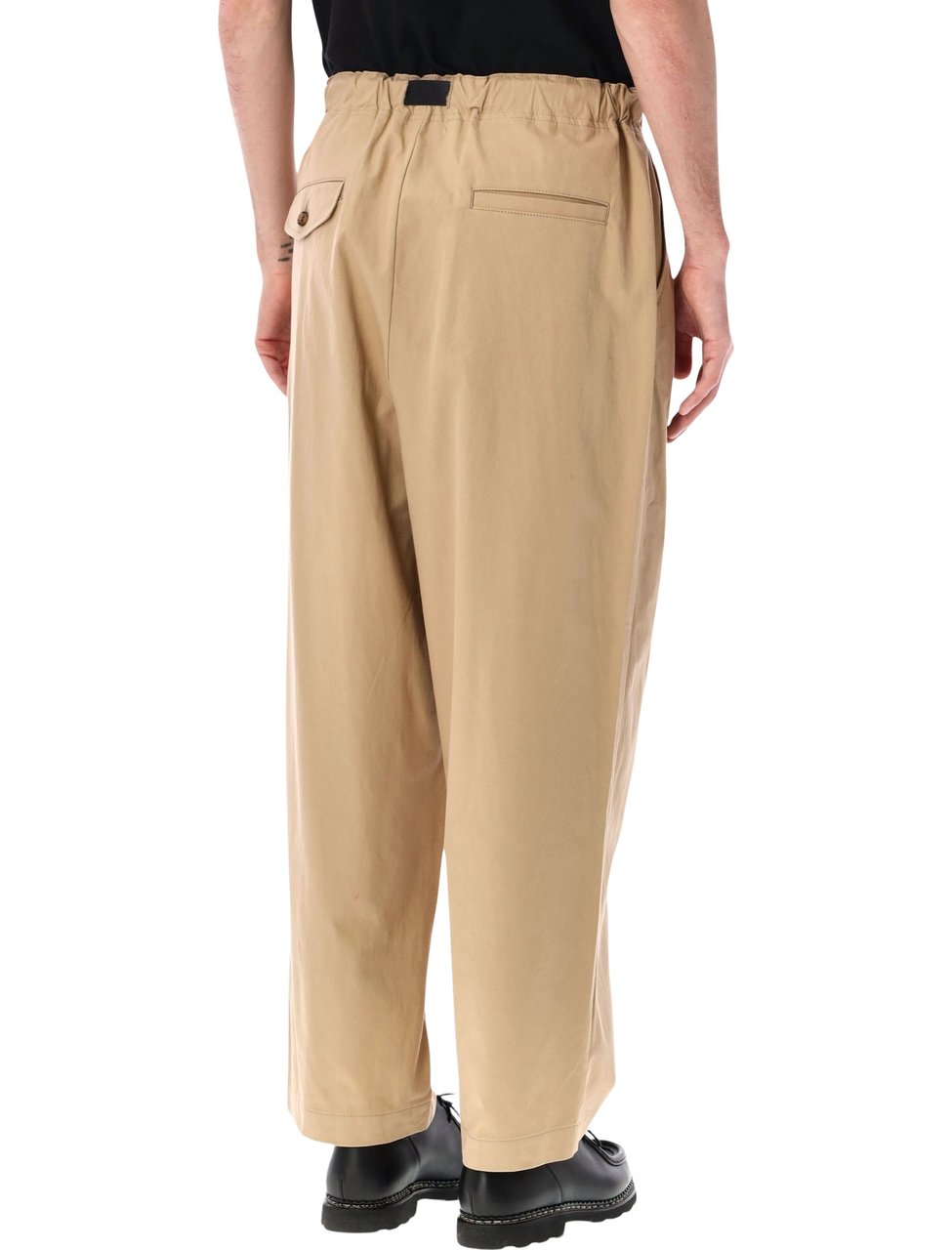 Comme des Garçons Wide Leg Utility Cotton Trousers Neutraal