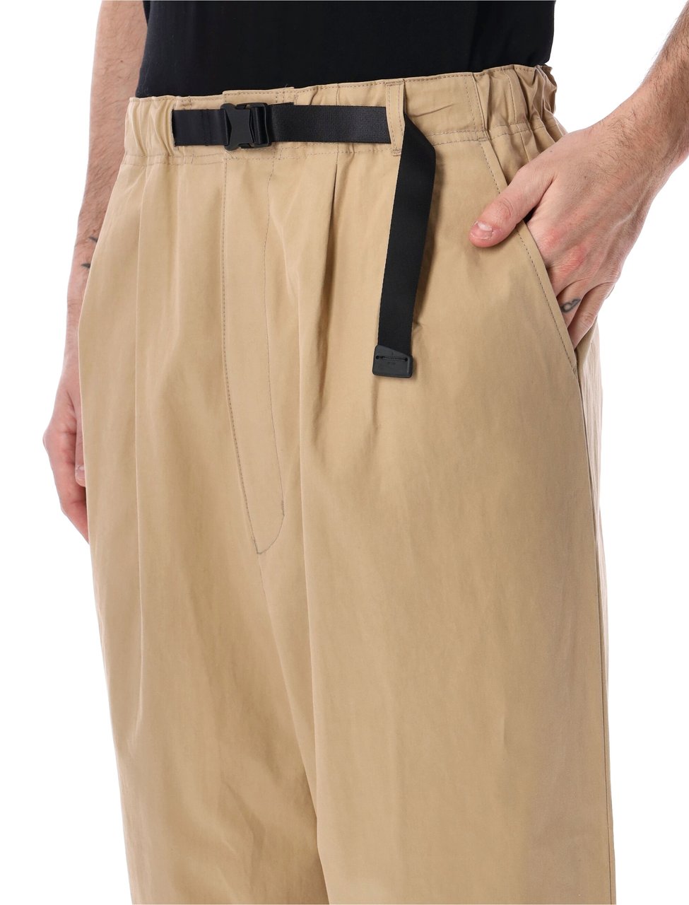 Comme des Garçons Wide Leg Utility Cotton Trousers Neutraal