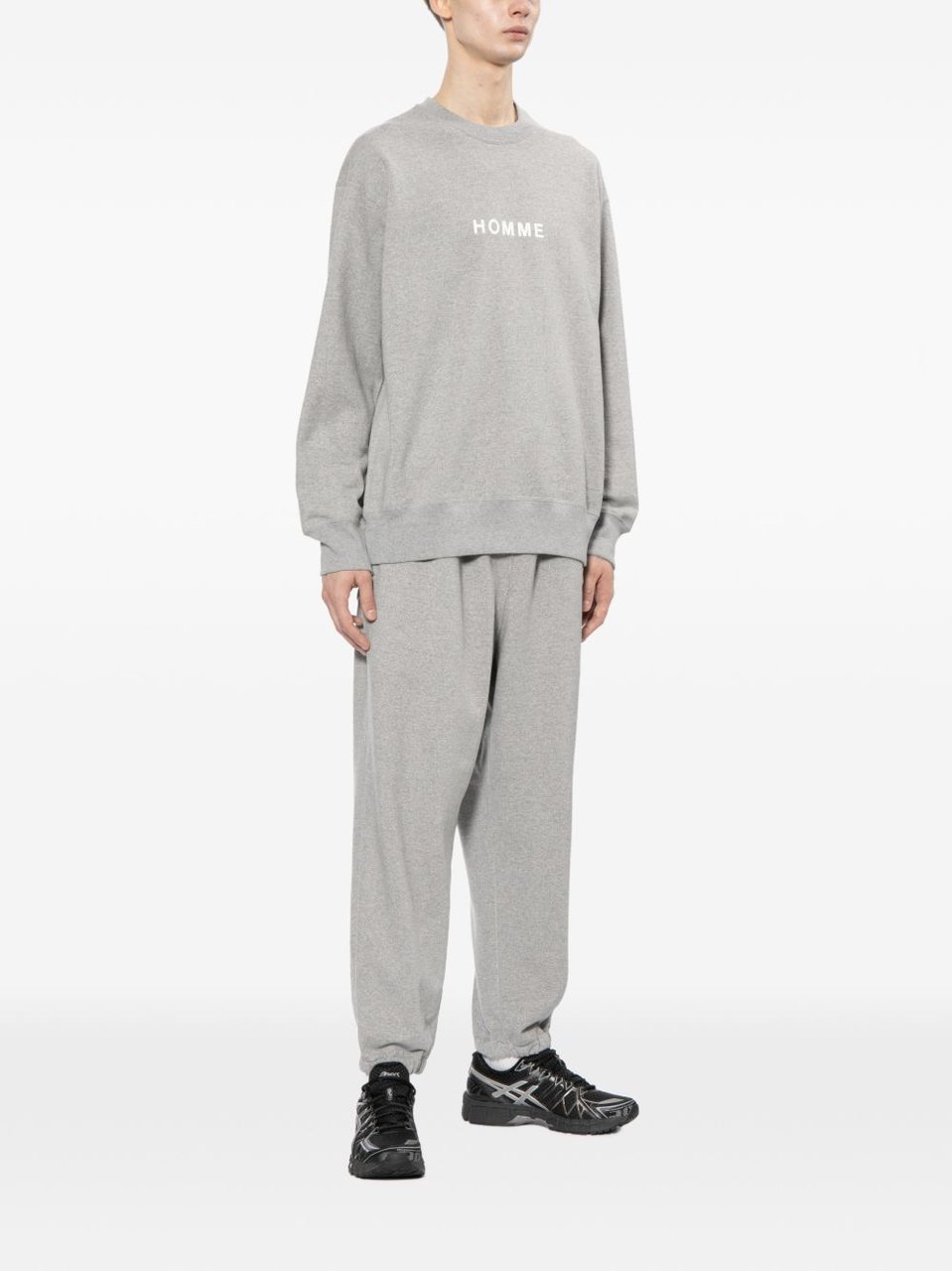 Comme des Garçons Light Grey Baggy Elasticated Sweatpants Wit