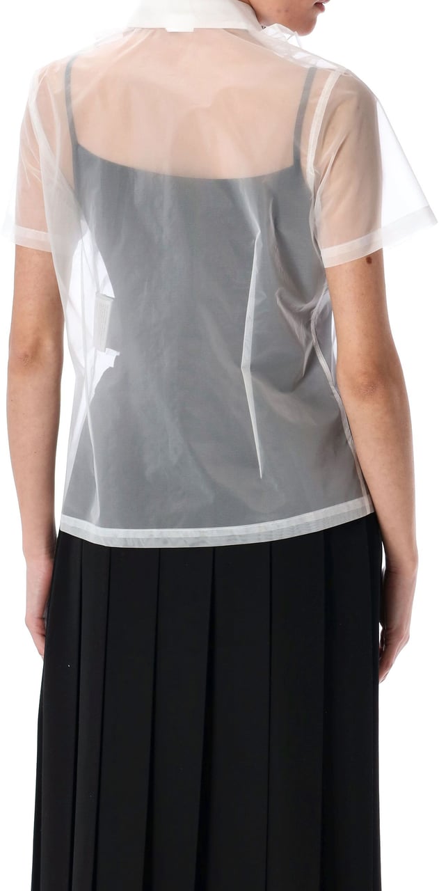 Comme des Garçons Tulle Shirt Plastron Bianco Wit