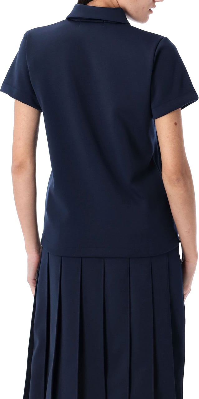 Comme des Garçons Polo Scuba Blu Blauw