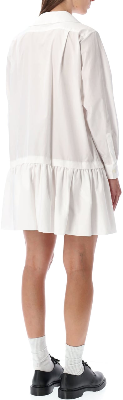 Comme des Garçons Popeline Dress Bianco Wit