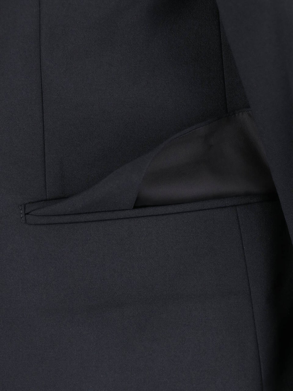 Comme des Garçons Black Ruffled Trim Rounded Collar Jacket Zwart