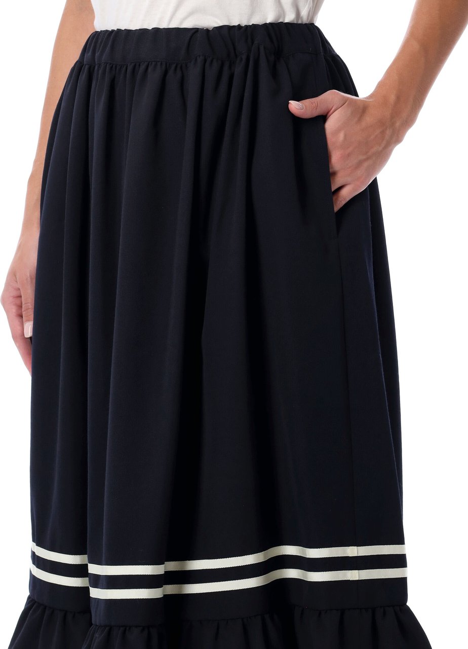 Comme des Garçons Ruffle Skirt Blu Blauw