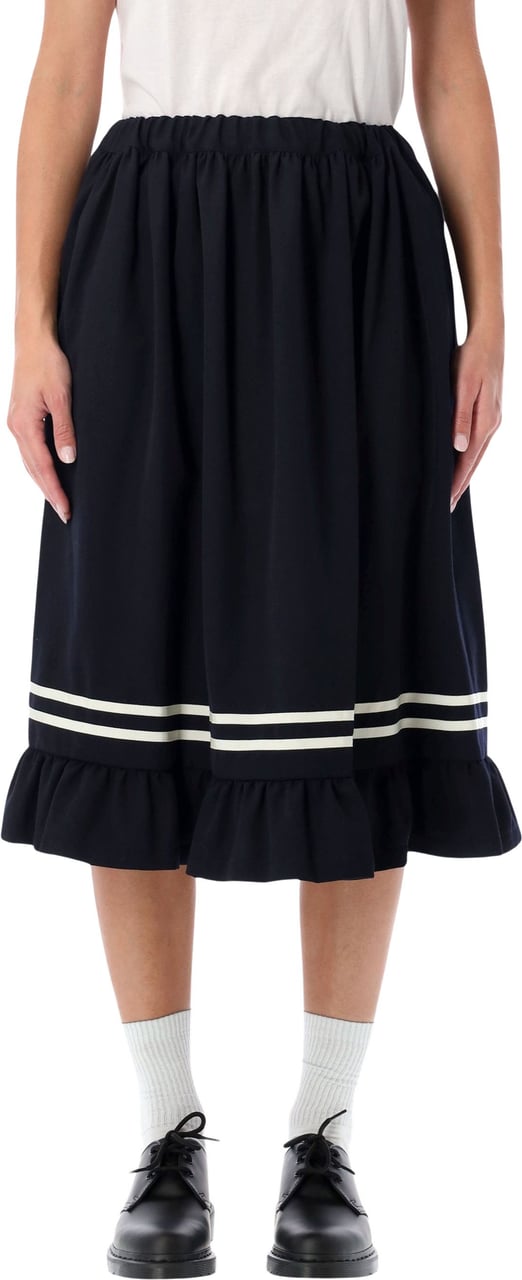 Comme des Garçons Ruffle Skirt Blu Blauw