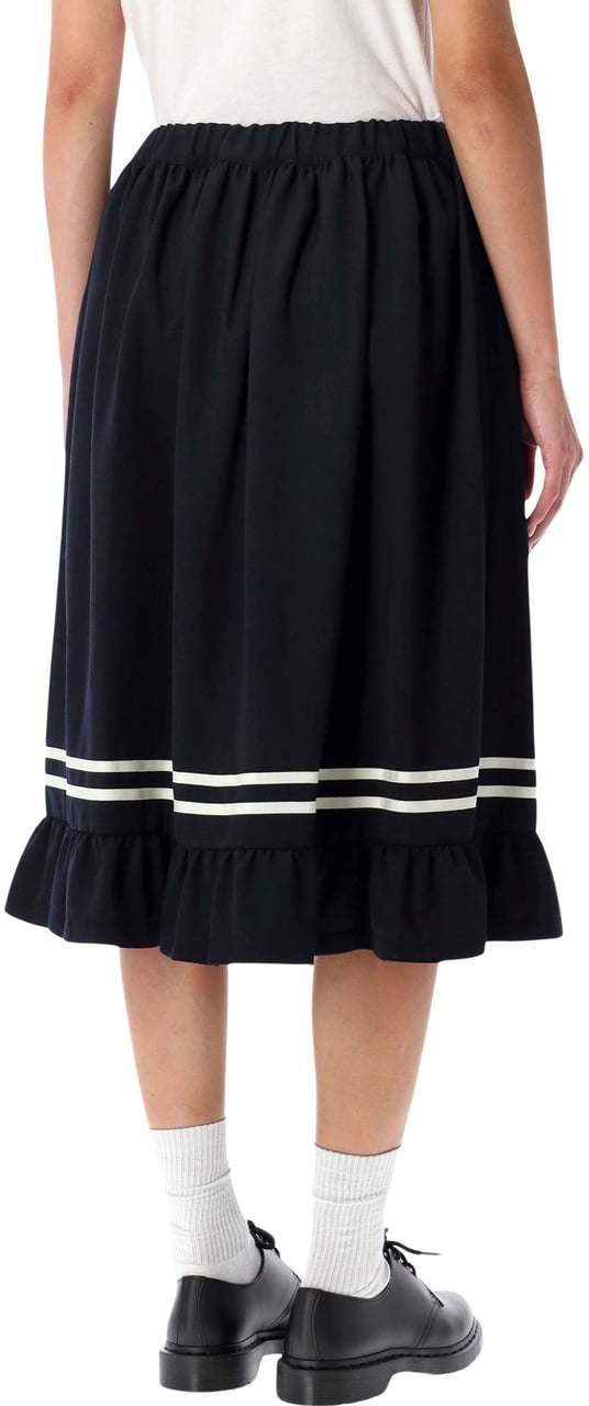 Comme des Garçons Ruffle Skirt Blu Blauw