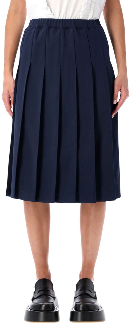 Comme des Garçons Pleated Midi Skirt Blu Blauw