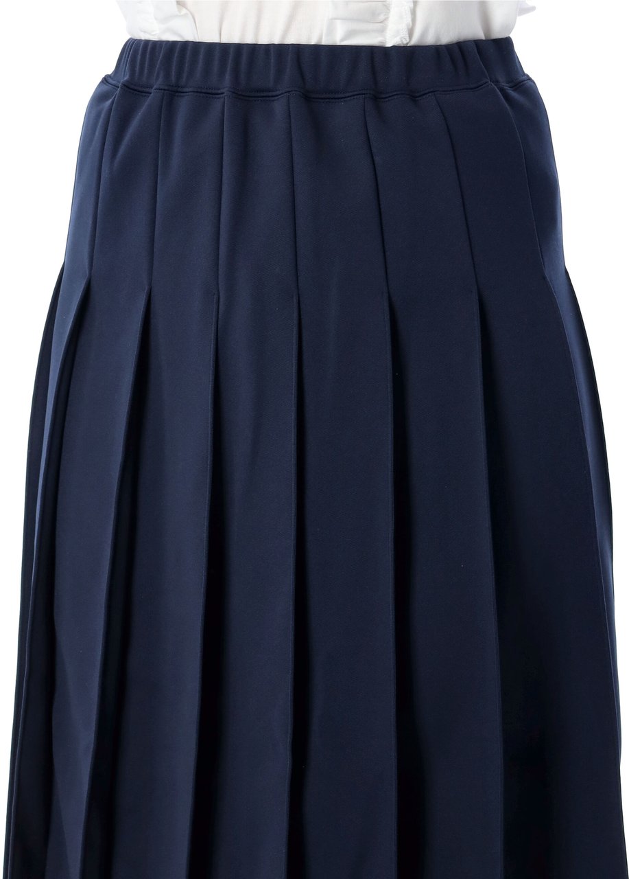 Comme des Garçons Pleated Midi Skirt Blu Blauw