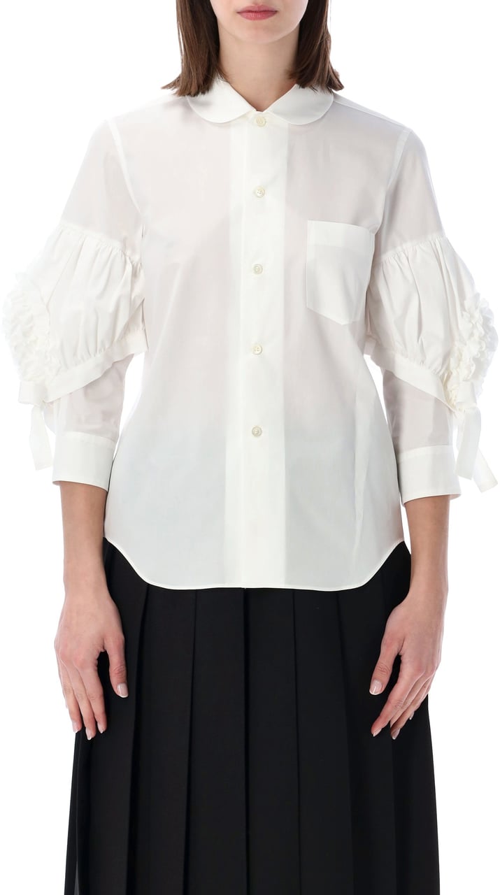 Comme des Garçons Ruffle Shirt Bianco Wit