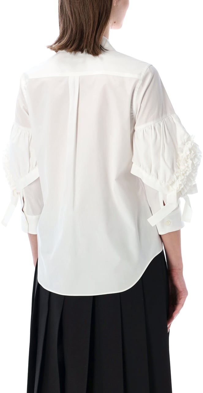 Comme des Garçons Ruffle Shirt Bianco Wit