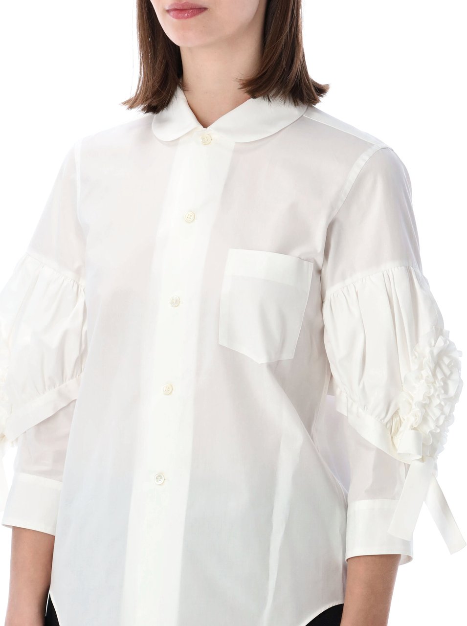 Comme des Garçons Ruffle Shirt Bianco Wit