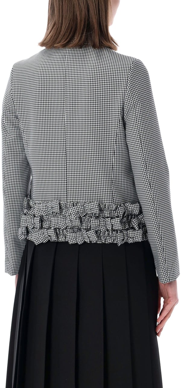 Comme des Garçons Gabardine Jacket Ruffle BlackWhite Divers