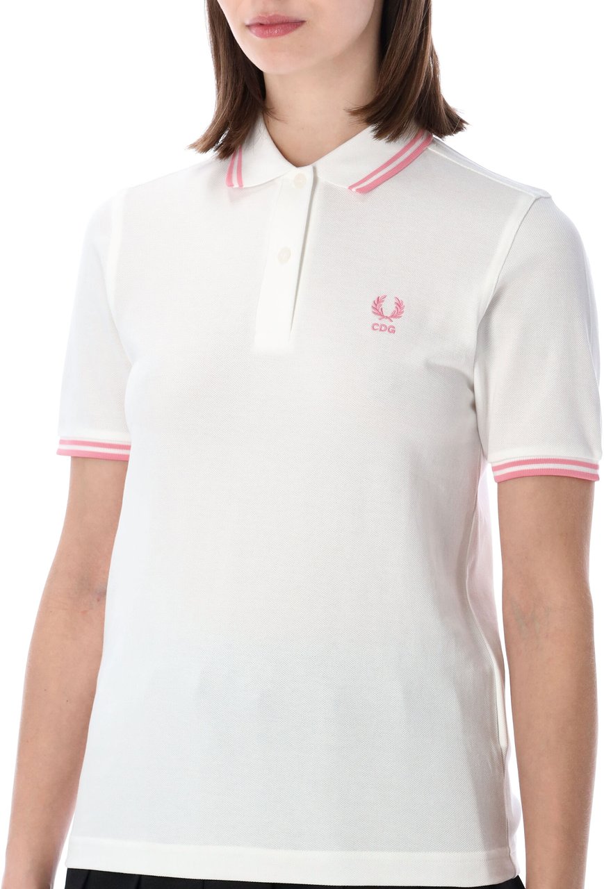 Comme des Garçons Polo Fred Perry Bianco Wit