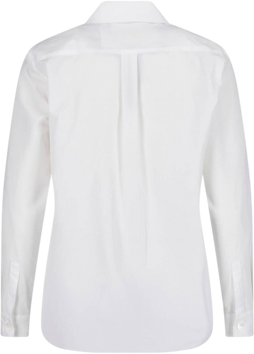Comme des Garçons White Peter Pan Collar Pleated Shirt Wit