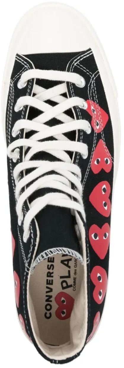 Comme des Garçons Comme Des Garçons Play X Converse Chuck 70 Hi Sneakers Zwart