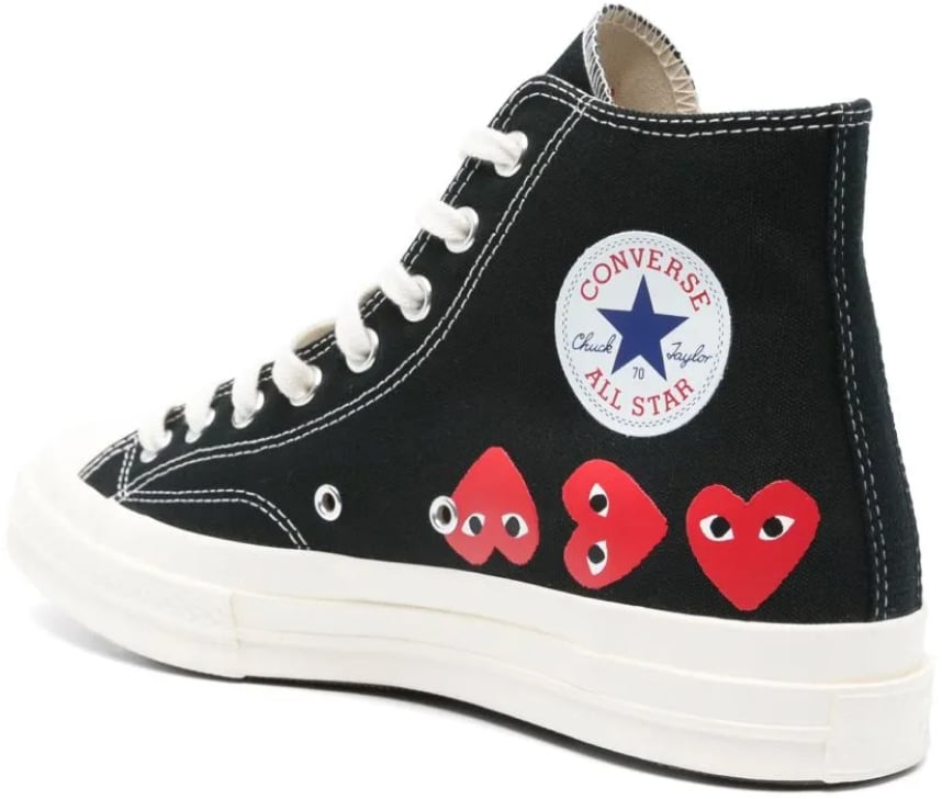 Comme des Garçons Comme Des Garçons Play X Converse Chuck 70 Hi Sneakers Zwart