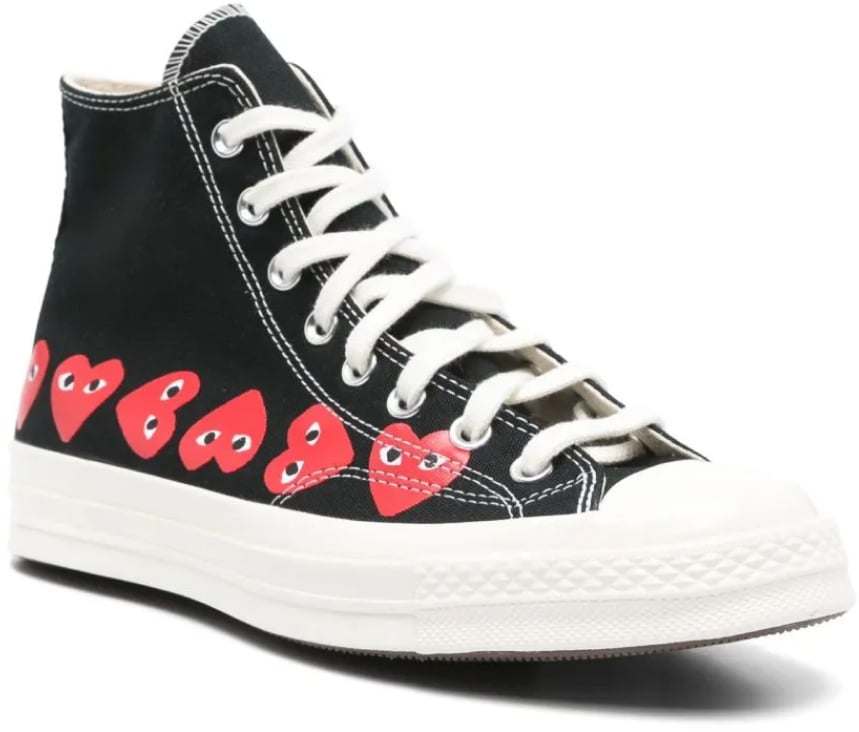 Comme des Garçons Comme Des Garçons Play X Converse Chuck 70 Hi Sneakers Zwart