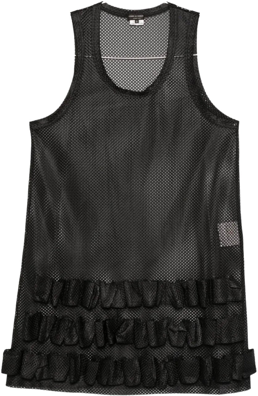Comme des Garçons Ruffle Tanktop Black Zwart