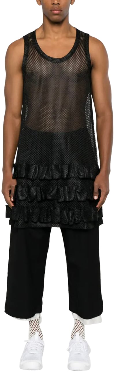 Comme des Garçons Ruffle Tanktop Black Zwart