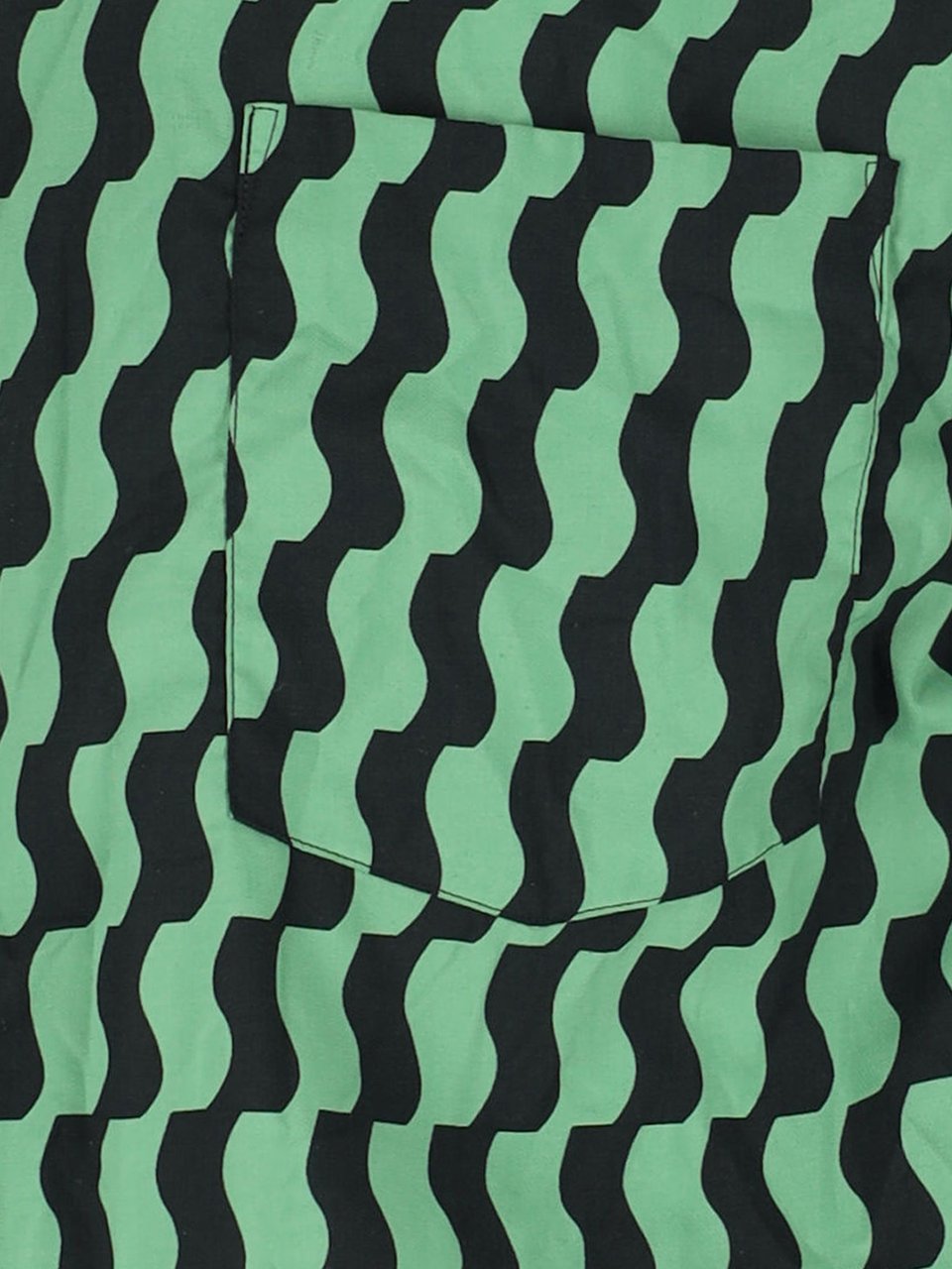 Comme des Garçons Green Geometric Pattern Fabric Shirt Groen