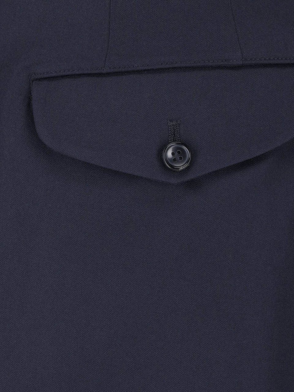 Comme des Garçons Blue Tailored Straight-Leg Wool Trousers Blauw