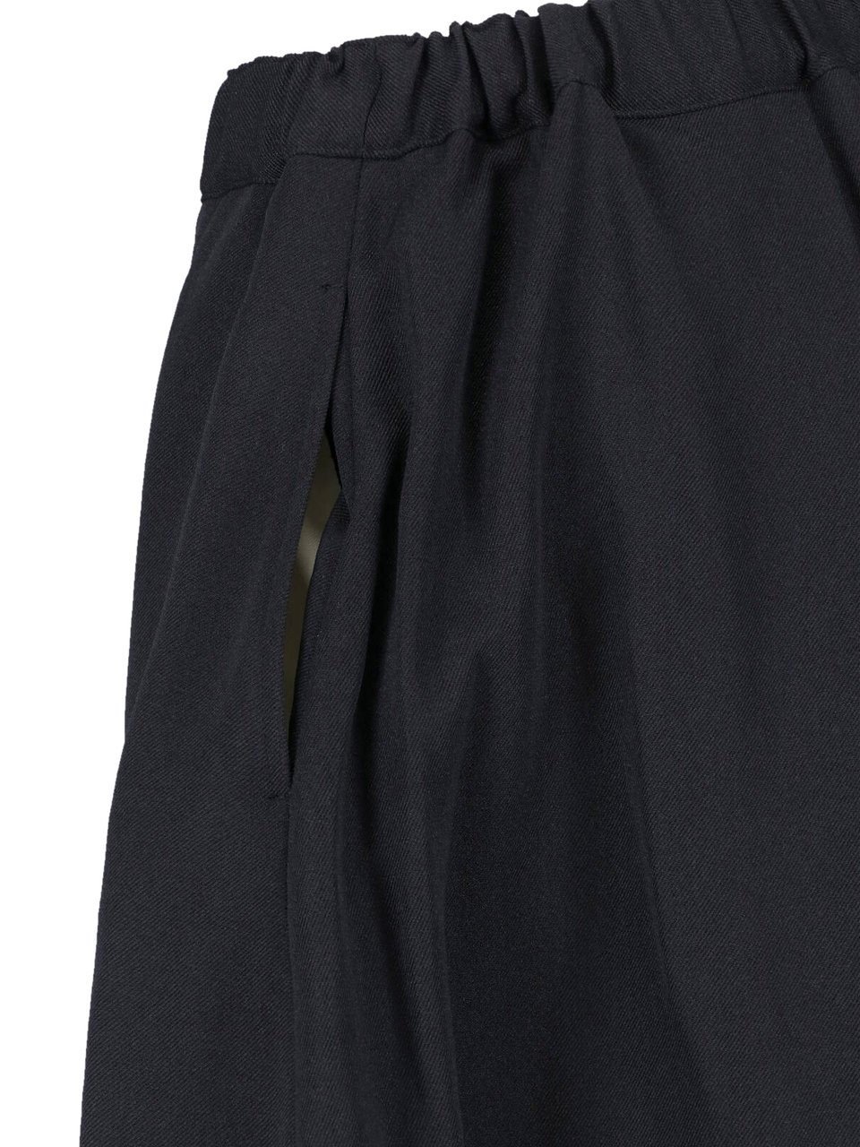 Comme des Garçons Black Asymmetrical Pleated Layered Skirt Zwart