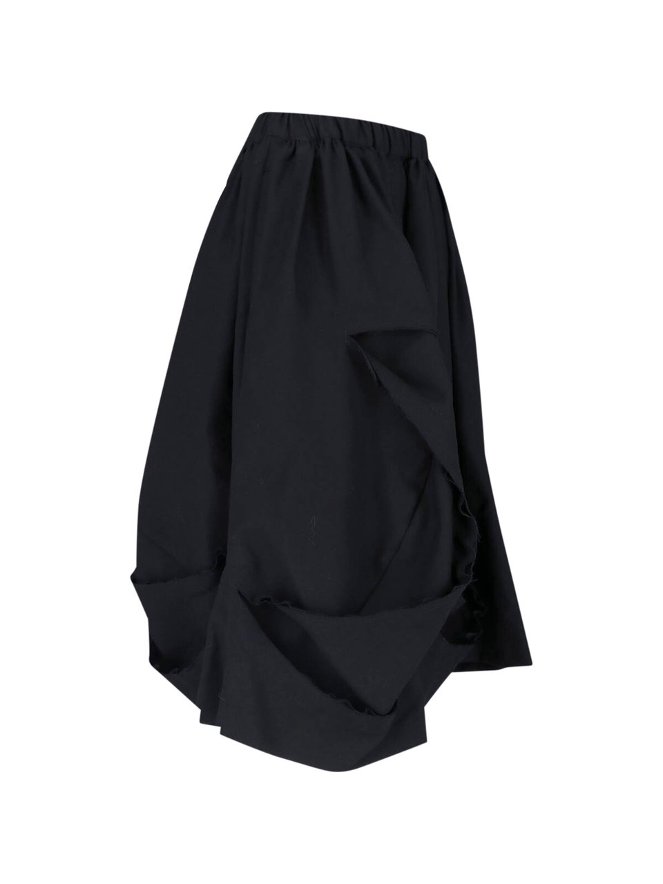 Comme des Garçons Black Gathered Draped Sculptural Skirt Zwart