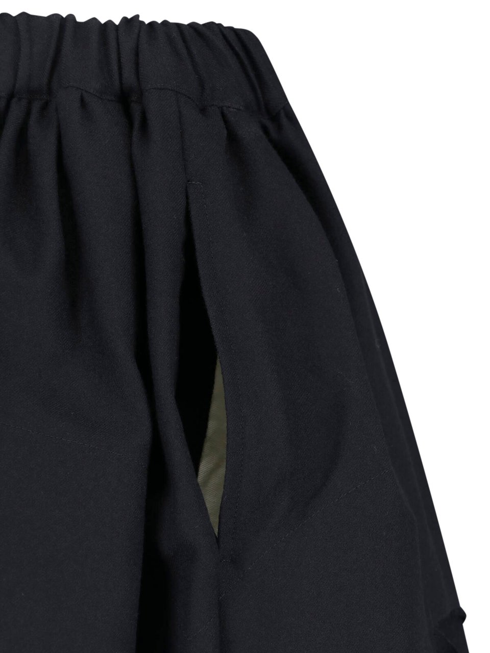 Comme des Garçons Black Gathered Draped Sculptural Skirt Zwart