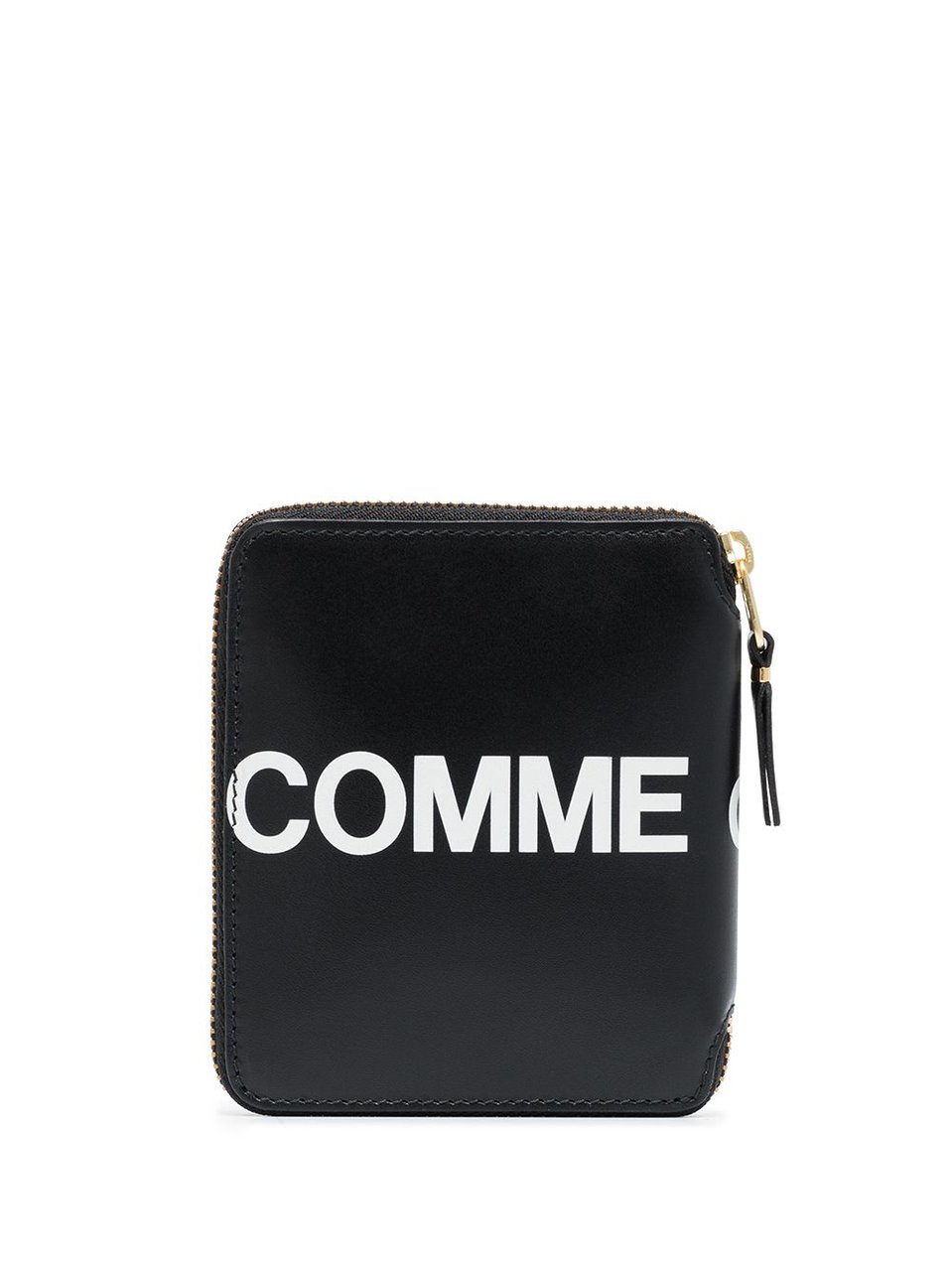 Comme des Garçons Black Logo Zip-Around Leather Wallet Zwart