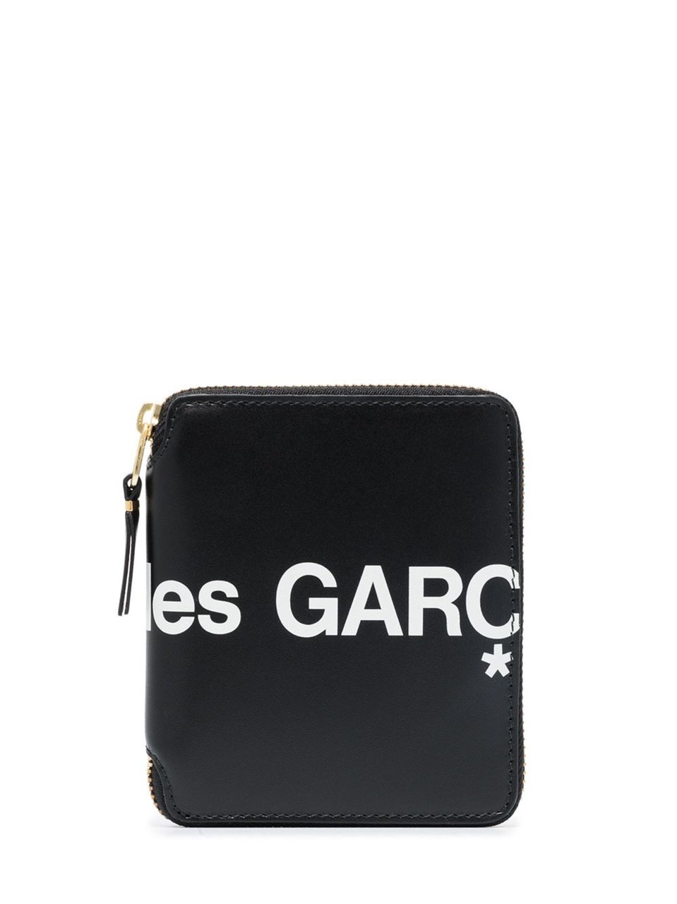 Comme des Garçons Black Logo Zip-Around Leather Wallet Zwart
