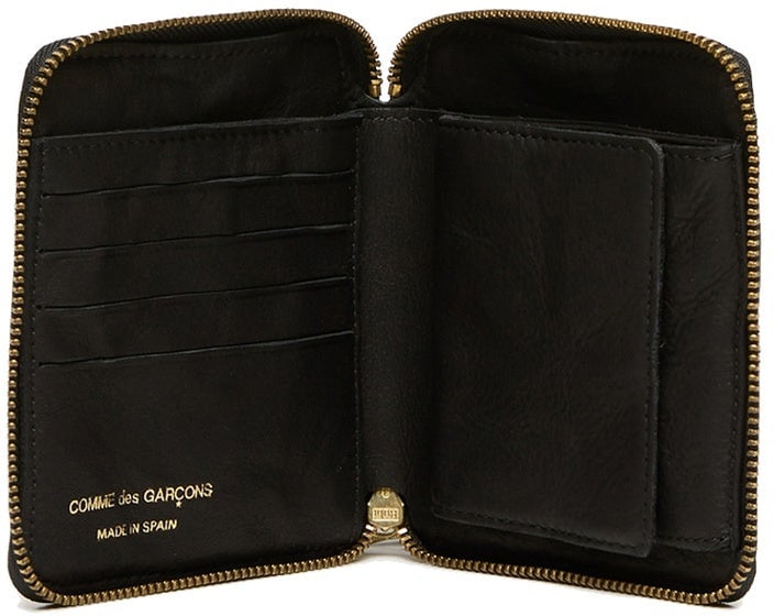 Comme des Garçons Comme des Garçons Washed Leather Wallet Zwart