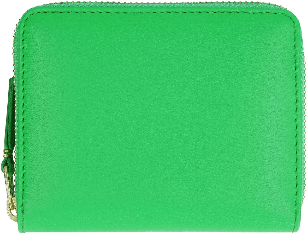 Comme des Garçons Leather ziparound card holder Groen