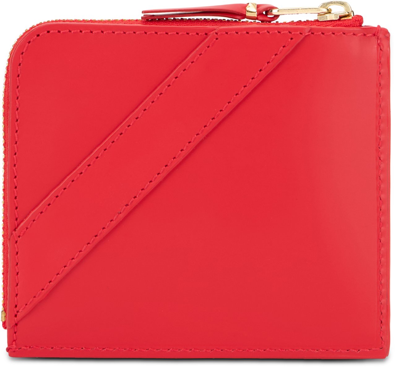 Comme des Garçons Leather wallet with bow Rood