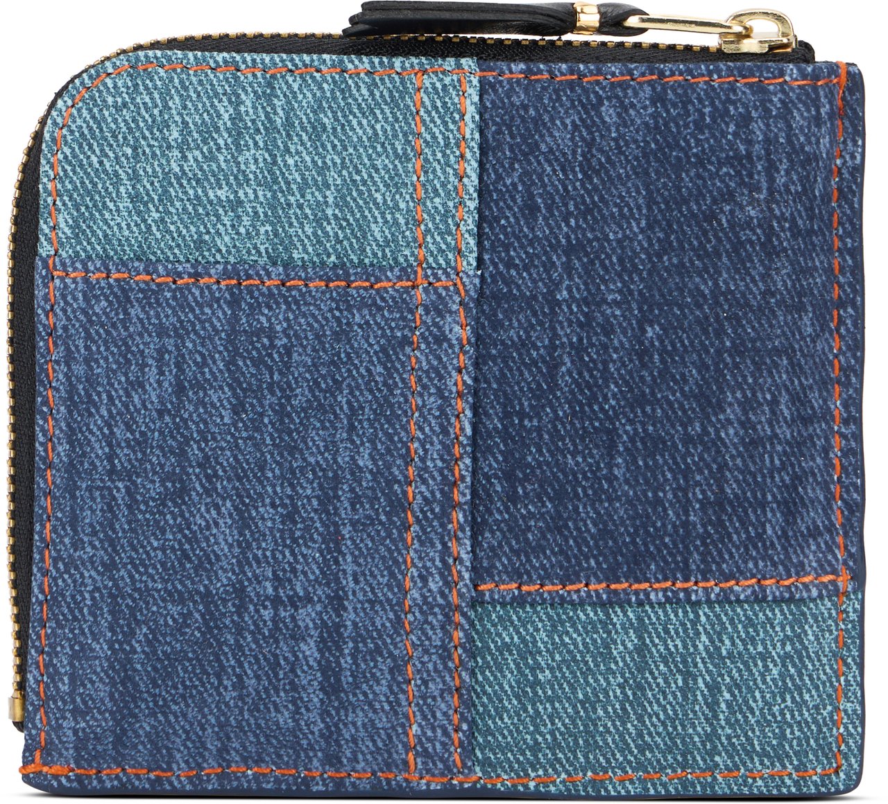 Comme des Garçons Compact wallet with zip Blauw