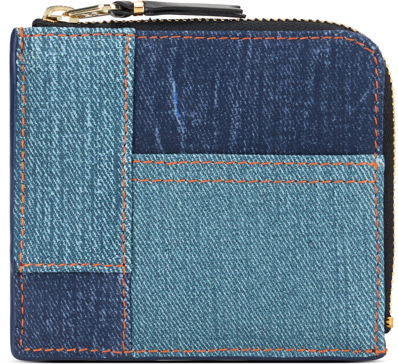 Comme des Garçons Compact wallet with zip Blauw