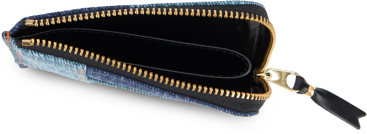 Comme des Garçons Compact wallet with zip Blauw