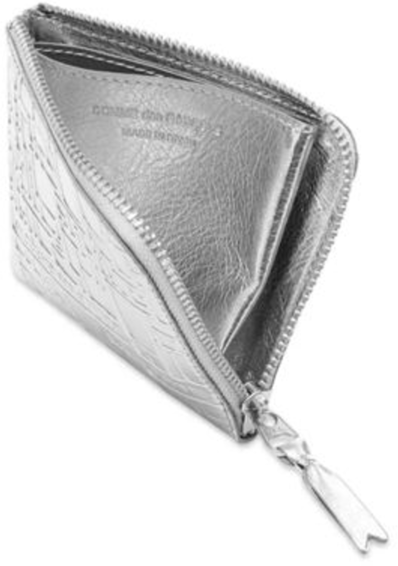 Comme des Garçons Wallet Logotype Silver Zilver