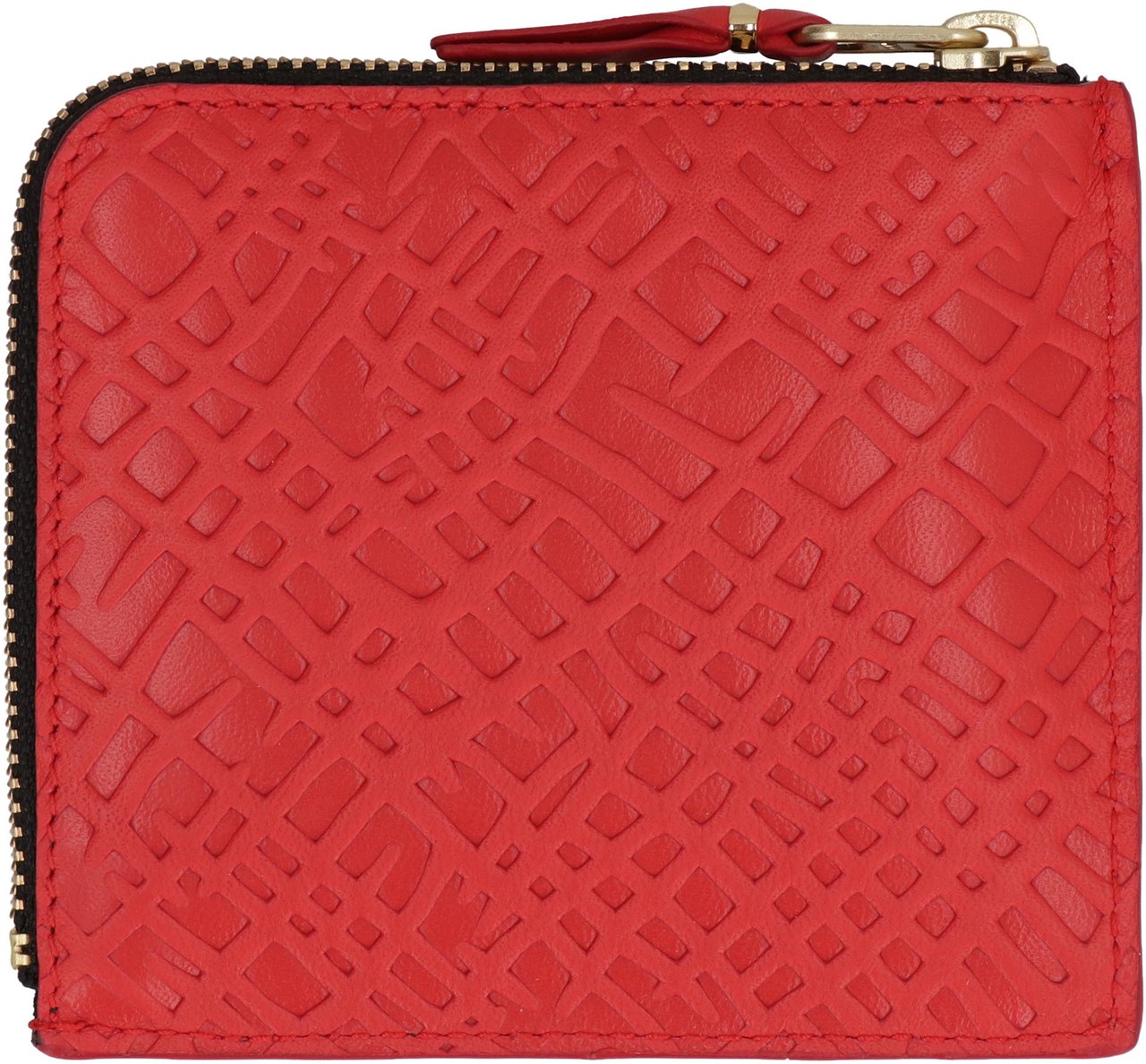 Comme des Garçons Leather zipped coin purse Rood