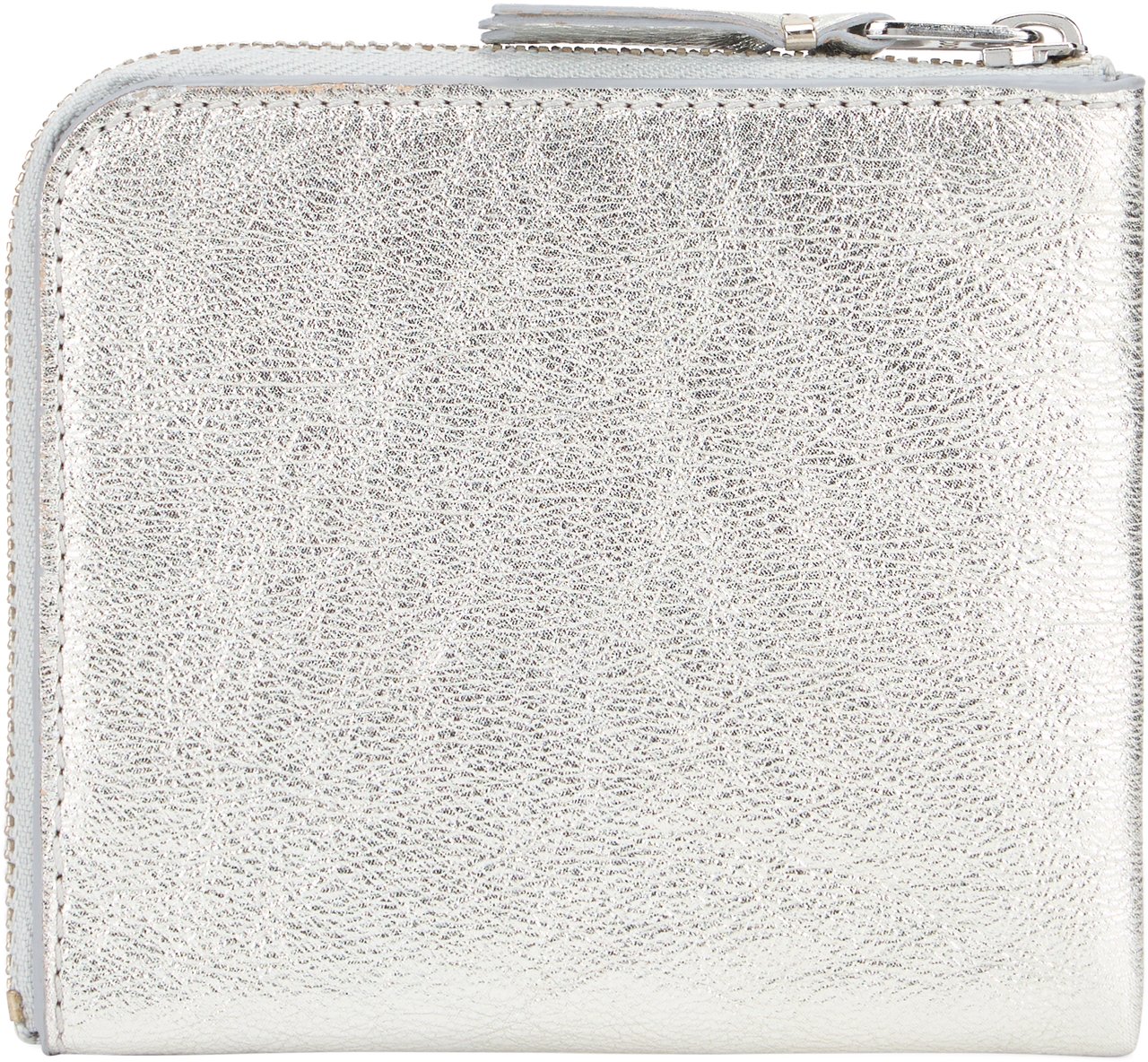 Comme des Garçons Compact wallet with zipper Zilver