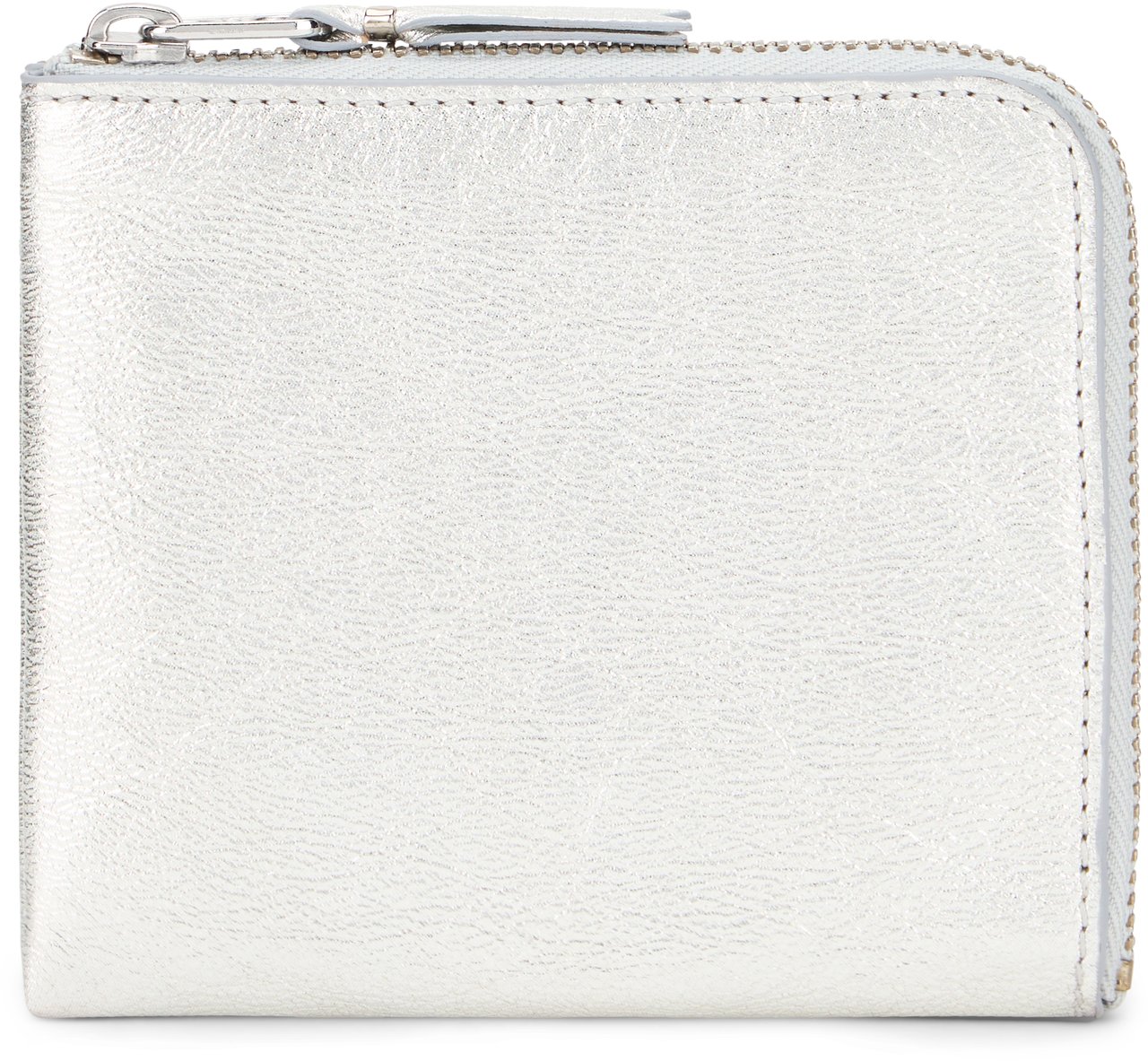 Comme des Garçons Compact wallet with zipper Zilver