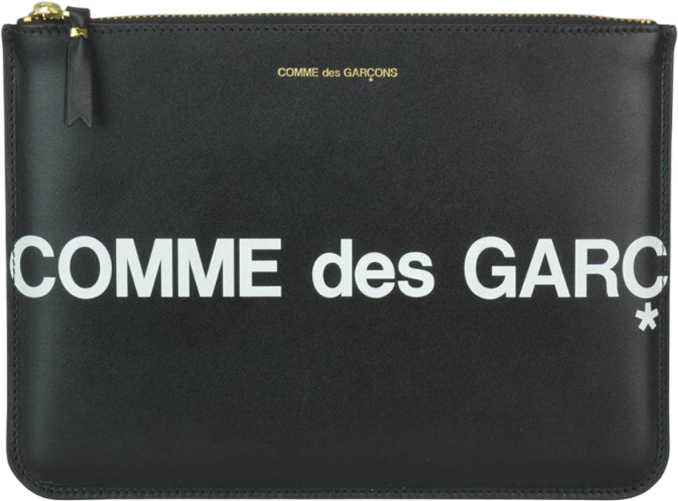 Comme des Garçons pochette con maxi logo Zwart