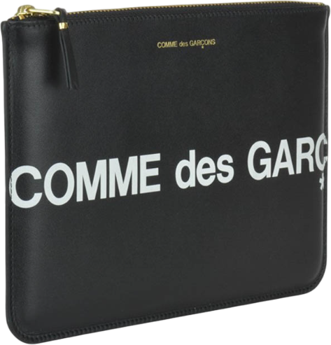 Comme des Garçons pochette con maxi logo Zwart