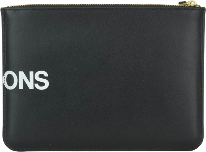 Comme des Garçons pochette con maxi logo Zwart