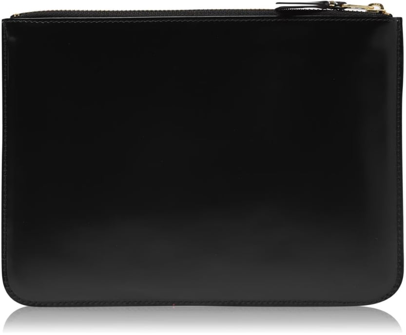 Comme des Garçons Mirror Inside Logo Zip Pouch Wallet Zwart