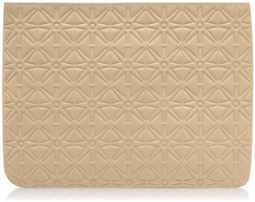 Comme des Garçons Embossed Logo Zip Pouch Wallet Wit