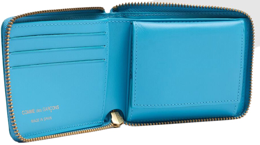 Comme des Garçons Blue minimalist wallet, compact and secure Blauw
