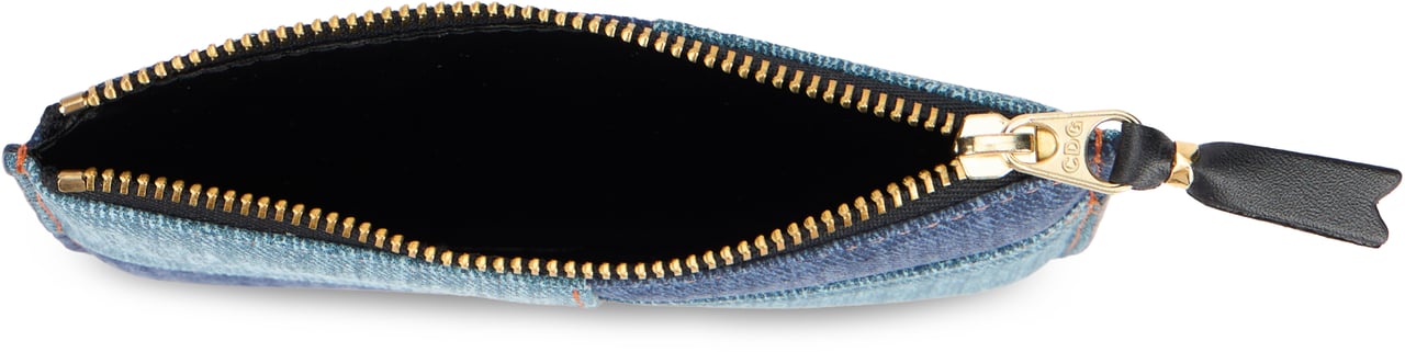 Comme des Garçons Denim Patchwork Wallet Blauw