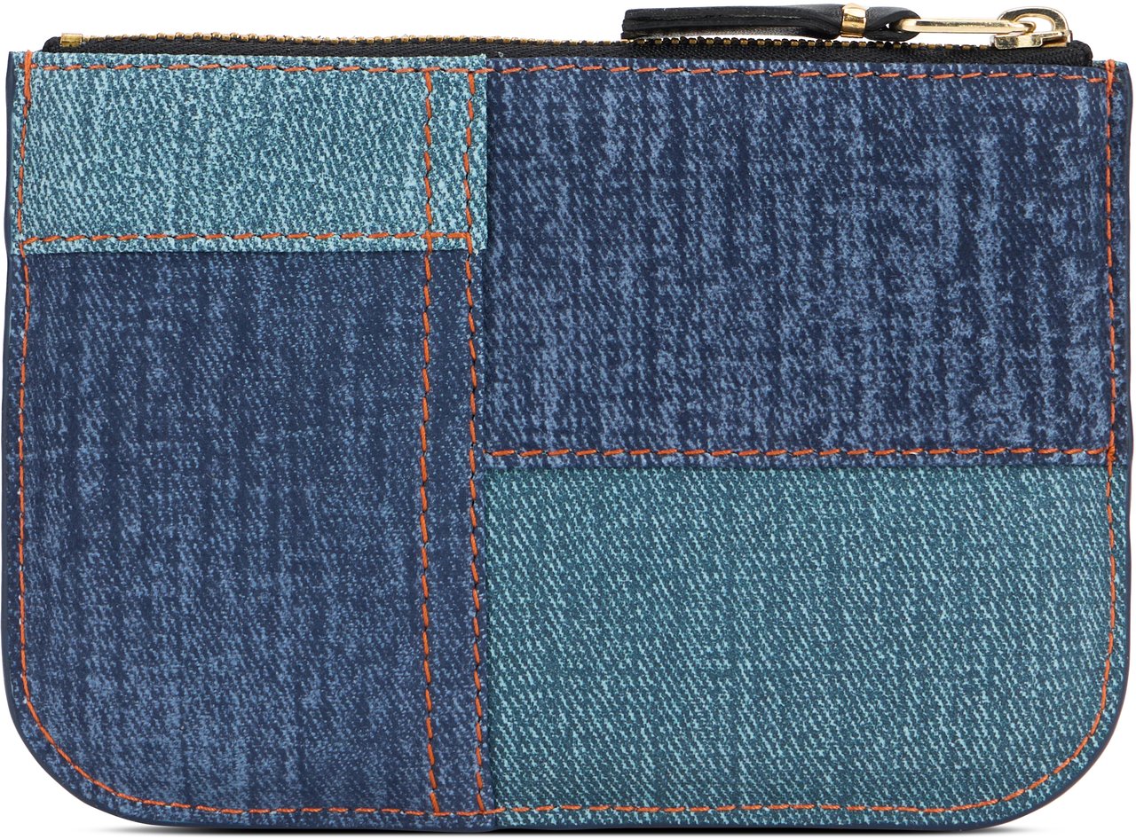 Comme des Garçons Denim Patchwork Wallet Blauw