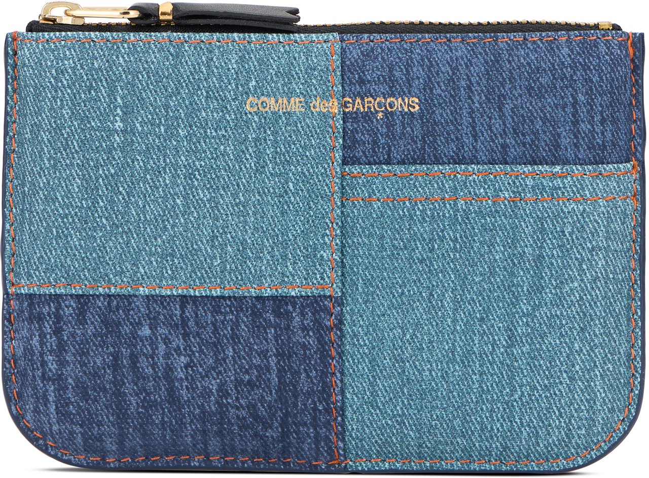 Comme des Garçons Denim Patchwork Wallet Blauw